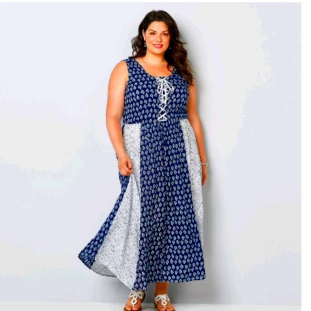 Avenue Maxi Patchwork Summer Dress. BNWT!